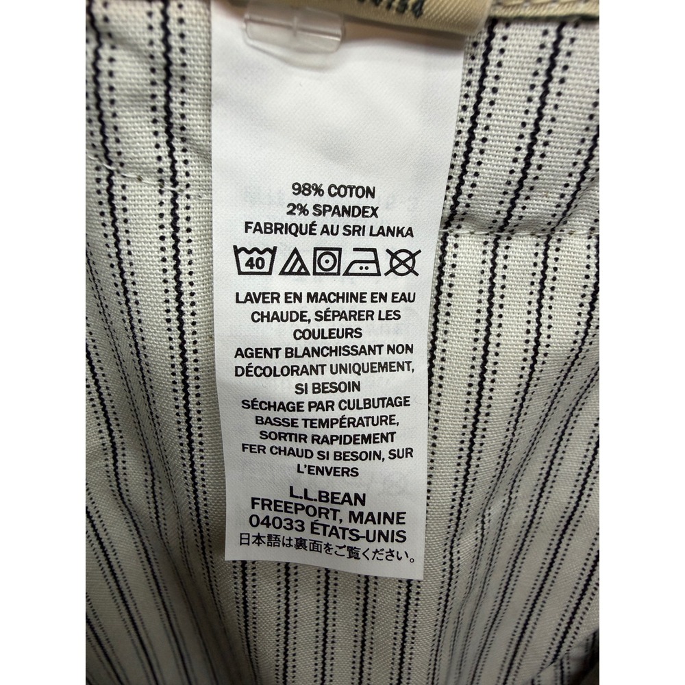 L.L.Bean Corduroy Pants Mens 38x34 (Fits 37x33) Olive 1912 Stretch Standard Fit‎ - Picture 7 of 10